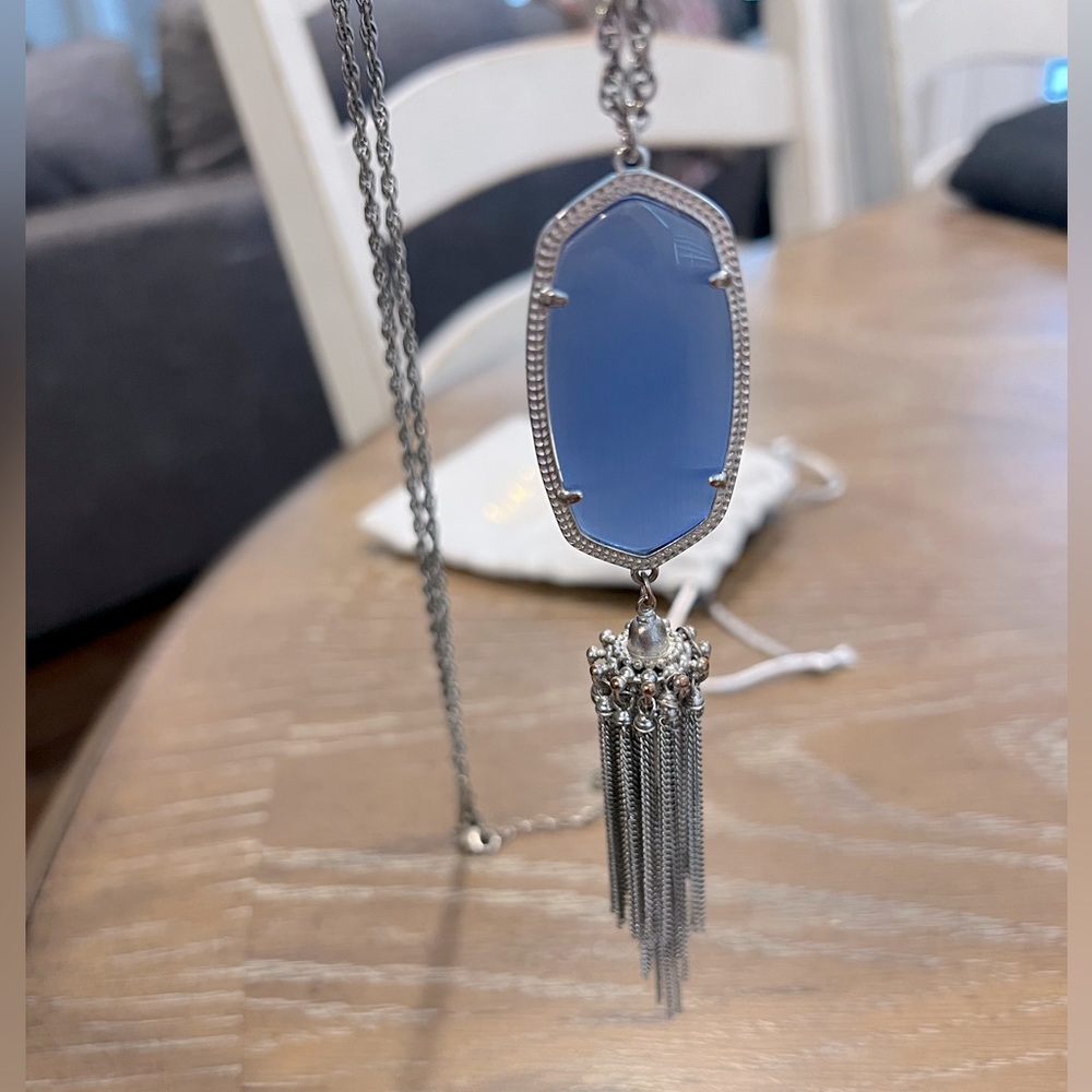 Periwinkle Kendra Scott Tassel Long Necklace